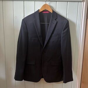 Kenneth Cole Men's Dark Gray Single-Breasted Suit Jacket 36S